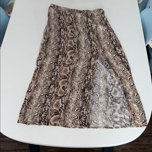 Snakeskin Maxi Skirt